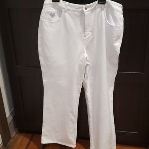 White jeans with bling!